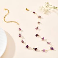 Stainless Steel Natural Stone 18K Gold Plated Casual Simple Style Irregular Necklace sku image 2