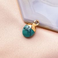 Spring New Arrival Natural Agate Stone Malachite Green Gold Amazonite Simple Exquisite Bracelet Necklace Ornament Pendant sku image 6