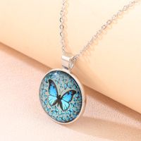 Simple Style Butterfly Alloy Glass Women's Pendant Necklace main image 1