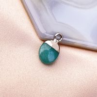 Spring New Arrival Natural Agate Stone Malachite Green Gold Amazonite Simple Exquisite Bracelet Necklace Ornament Pendant sku image 7