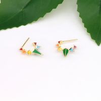 1 Pair Classic Style Geometric Asymmetrical Sterling Silver Ear Studs main image 6
