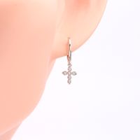 1 Pair Simple Style Classic Style Solid Color Inlay Sterling Silver Gem Drop Earrings main image 6