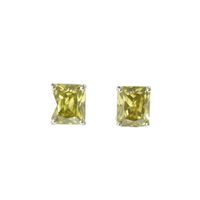 1 Pair Simple Style Square Plating Inlay Copper Zircon Ear Studs main image 2