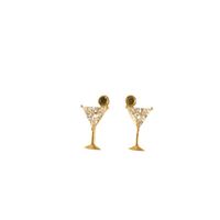 1 Pair Simple Style Wine Glass Plating Inlay Copper Zircon Ear Studs main image 3