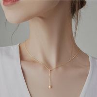Sterling Silver Simple Style Geometric Plating Necklace main image 4