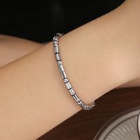 Stainless Steel Simple Style Classic Style Geometric Beaded Bracelets main image 5