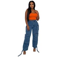 Women's Daily Streetwear Solid Color Full Length Pocket Jeans main image 2
