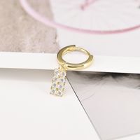 1 Pair Simple Style Shiny Geometric Inlay Copper Zircon Drop Earrings main image 3