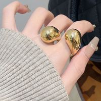 Großhandel Einfacher Stil Geometrisch Kupfer Vergoldet Offener Ring main image 4
