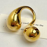 Großhandel Einfacher Stil Geometrisch Kupfer Vergoldet Offener Ring sku image 2