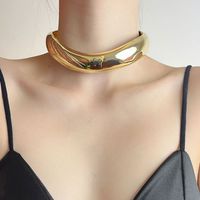 Copper Gold Plated IG Style Simple Style Solid Color Choker main image 1