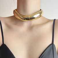 Copper Gold Plated IG Style Simple Style Solid Color Choker main image 6