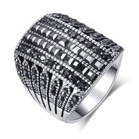 Vintage Style Geometric Alloy Plating Artificial Crystal Unisex Rings 1 Piece sku image 4