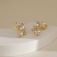 1 Pair Fairy Style Sweet Simple Style Flower Inlay Copper Zircon 18K Gold Plated Ear Cuffs main image 9