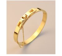 Chain Tassel Titanium Steel Gold Plated Bracelet main image 4