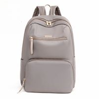 Waterproof Solid Color Casual School Daily Laptop Backpack main image 5