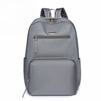 Waterproof Solid Color Casual School Daily Laptop Backpack main image 3
