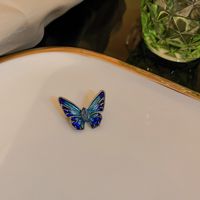 Mode Oval Blume Schmetterling Kupfer Inlay Strasssteine Perle Frau Broschen sku image 3