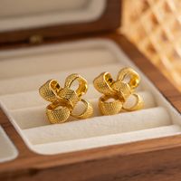 1 Pair Simple Style Classic Style Bow Knot Plating Copper Alloy 18K Gold Plated Ear Studs main image 2