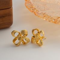 1 Pair Simple Style Classic Style Bow Knot Plating Copper Alloy 18K Gold Plated Ear Studs main image 1