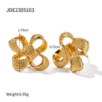 1 Pair Simple Style Classic Style Bow Knot Plating Copper Alloy 18K Gold Plated Ear Studs sku image 1