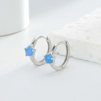 1 Pair Ins Style Circle Sterling Silver Plating Inlay Zircon Earrings main image 7