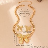 Elegant Glam Luxurious Butterfly Ferroalloy Plating 14K Gold Plated Women's Jewelry Set main image 2