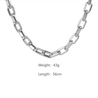 Hip-Hop Solid Color 304 Stainless Steel Polishing Unisex Necklace main image 2