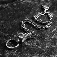 Casual Hip-Hop Dragon Copper Asymmetrical Plating Silver Plated Men's Bracelets main image 4