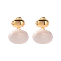 1 Pair Simple Style Classic Style Solid Color Copper Alloy 18K Gold Plated Drop Earrings main image 5