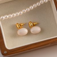 1 Pair Simple Style Classic Style Solid Color Copper Alloy 18K Gold Plated Drop Earrings main image 1