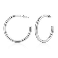 1 Pair Vacation Classic Style Solid Color Polishing Stainless Steel Hoop Earrings main image 5