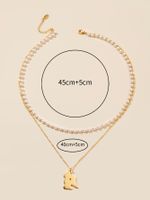 Simple Style Classic Style Cross Stainless Steel Imitation Pearl Beaded Plating Artificial Pearls 18K Gold Plated Women's Necklace main image 4
