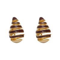 1 Pair Simple Style Commute Solid Color Plating Copper 18K Gold Plated Ear Studs main image 2