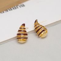 1 Pair Simple Style Commute Solid Color Plating Copper 18K Gold Plated Ear Studs main image 1