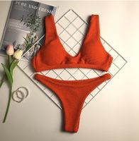 Frau Einfarbig 2-Teiliges Set Bikinis Bademode sku image 8