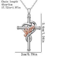 Artistic Cross Alloy Plating Silver Plated Mother'S Day Unisex Pendant Necklace main image 2
