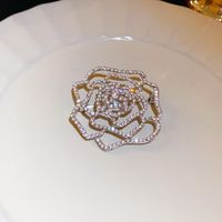 Moda Oval Flor Mariposa Cobre Embutido Diamantes De Imitación Perla Mujeres Broches sku image 43