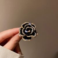 Moda Oval Flor Mariposa Cobre Embutido Diamantes De Imitación Perla Mujeres Broches sku image 70