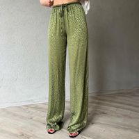Women's Daily Basic Solid Color Full Length Casual Pants Straight Pants sku image 1