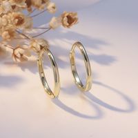 1 Pair Elegant Simple Style Circle Copper K Gold Plated Hoop Earrings Earrings main image 4
