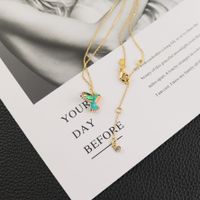 Casual Simple Style Bird Alloy Plating Women's Pendant Necklace 1 Pair main image 3