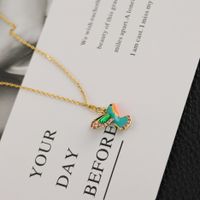 Casual Simple Style Bird Alloy Plating Women's Pendant Necklace 1 Pair main image 4