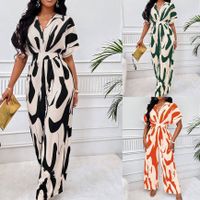 Women's Daily Casual Stripe Full Length Printing Jumpsuits main image 1