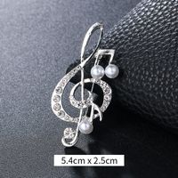 Retro Notes Alloy Inlay Rhinestones Women's Brooches sku image 14