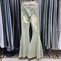 Femmes Du Quotidien Vêtement De Rue Couleur Unie Toute La Longueur Pantalon Évasé Jeans main image 4