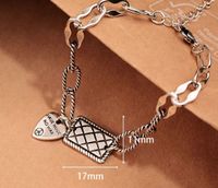 Copper Simple Style Heart Shape Solid Color Bracelets main image 2