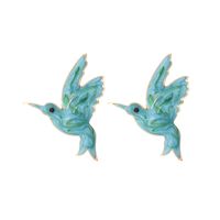 Elegant Simple Style Bird Alloy Enamel Women's Ear Studs 1 Pair sku image 1