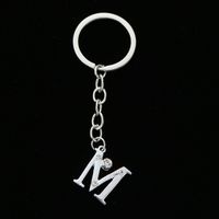 Simple Style Letter Stainless Steel Inlay Zircon Bag Pendant Keychain main image 4