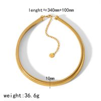 Retro Roman Style Circle Solid Color 304 Stainless Steel 18K Gold Plated Bangle In Bulk sku image 10